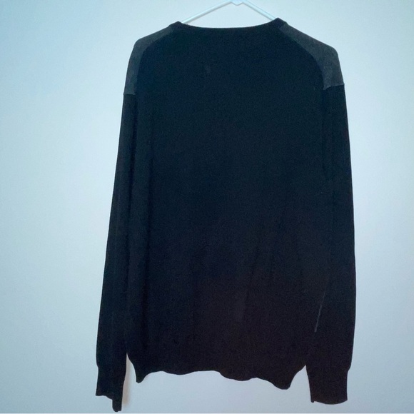 Perry Ellis NWT Sweater Crewneck Long Sleeves Block Style Black Gray Large - Picture 4 of 9